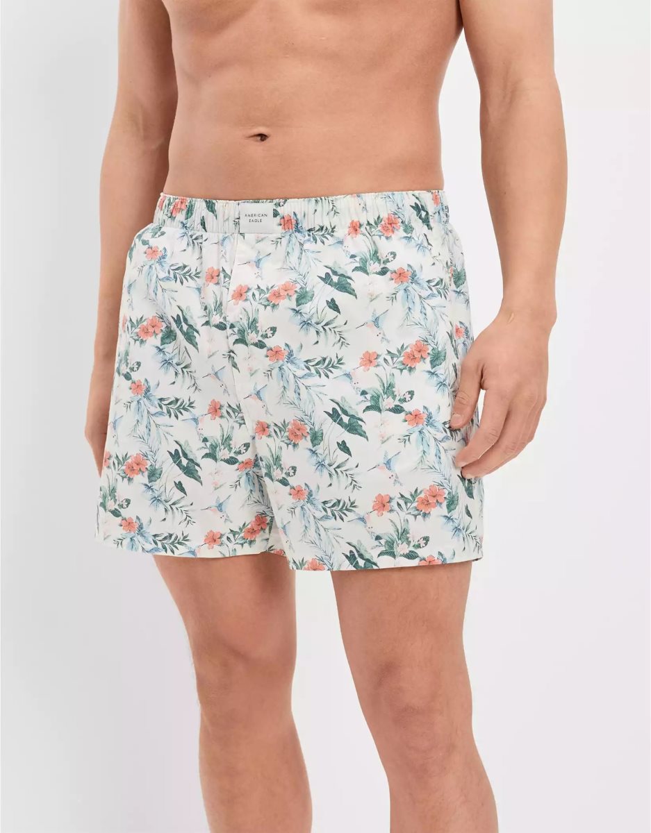 Shorts De Bain American Eagle AEO Tropical Stretch Pocket Rose Homme | RZH-40218498